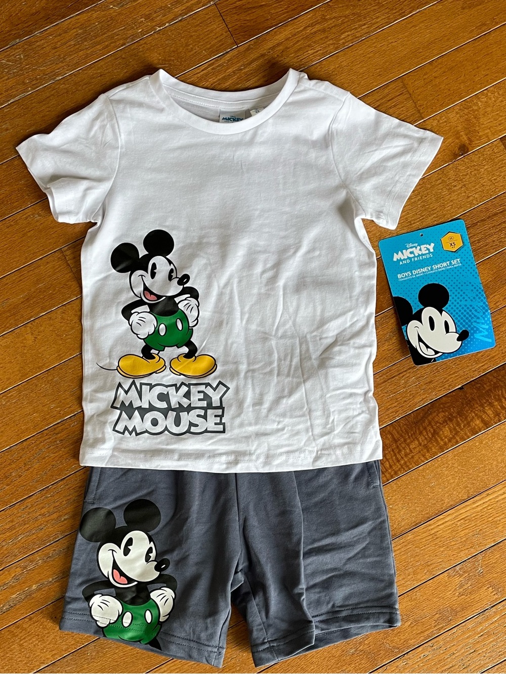 Disney Mickey Mouse Toddler Outfit Set Shirt & Shorts NWT Size XS